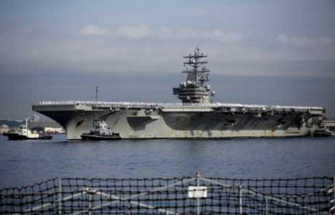 列根號本周二已駛離日本神奈川縣的美國海軍橫須賀基地。資料圖片