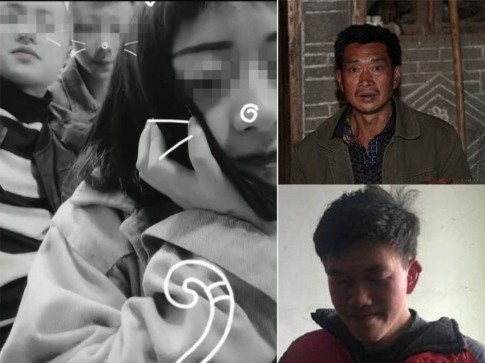 3名童党（左图）劫杀小卖部老板娘，死者患智障碍的大儿子（右下）泣不成声，死者丈夫（右上）失去一家三口经济支柱。 （网图）