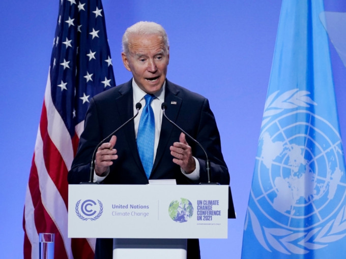 拜登批评中俄领导人未有亲身出席气候峰会是重大错误。AP图片