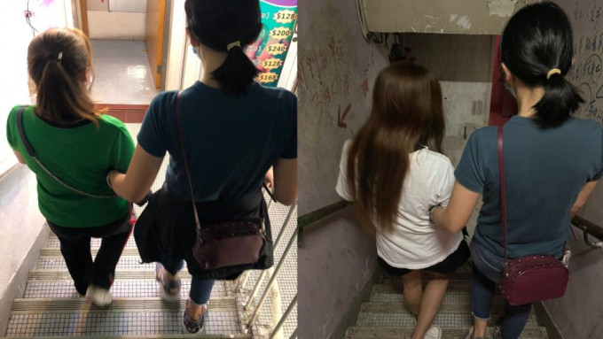 觀塘警區拘捕4名中年女子。警方圖片