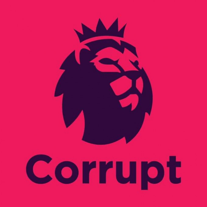 愛華頓球迷組織發起抗議行動，準備抗議英超賽會，製作了印有「英超腐敗」的小卡片。網上圖片
