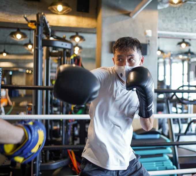 为迎接全运会男子五十七公斤级别赛事，曹星如近日积极备战。相片由香港拳击总会提供