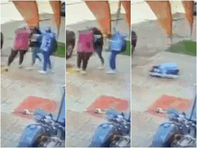 埃及一名17岁女学生与同学走在行人路上时，被一块从天而降的木板击中头部，令她当场死亡。影片截图