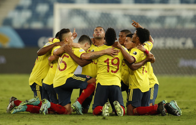 哥伦比亚一球小胜厄瓜多尔。AP