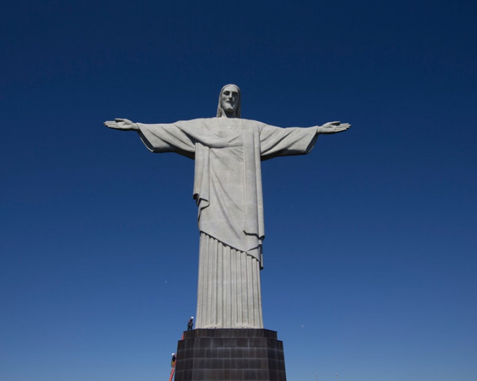 巴西里约热内卢的著名地标耶稣基督雕像。AP