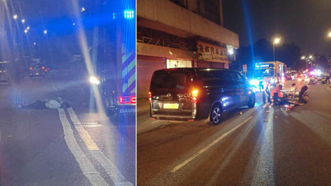 粉嶺樂業街交通意外，一度被誤傳為「獅子山隧道公路有人被綁手綁腳掟落車」。