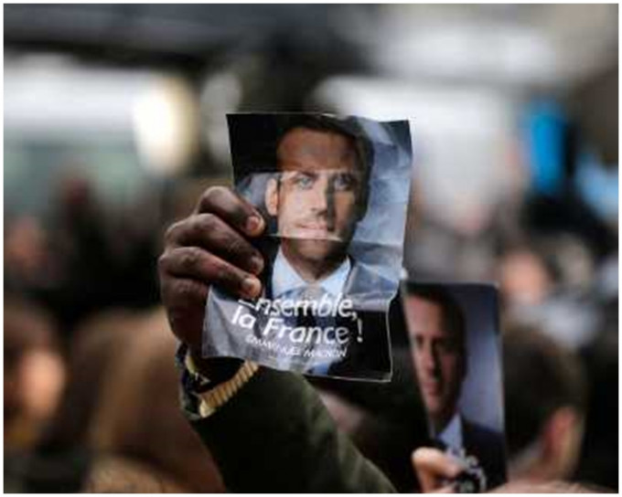 馬克龍成為法國史上最年輕的總統。AP圖片