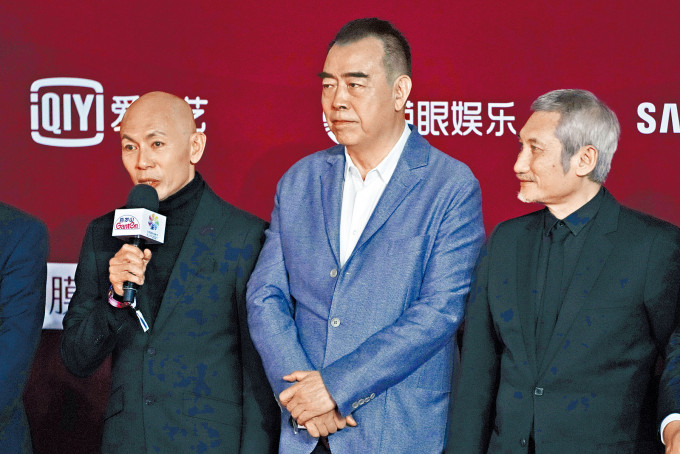 《長津湖》由林超賢（左）、陳凱歌（中）及徐克聯合執導。