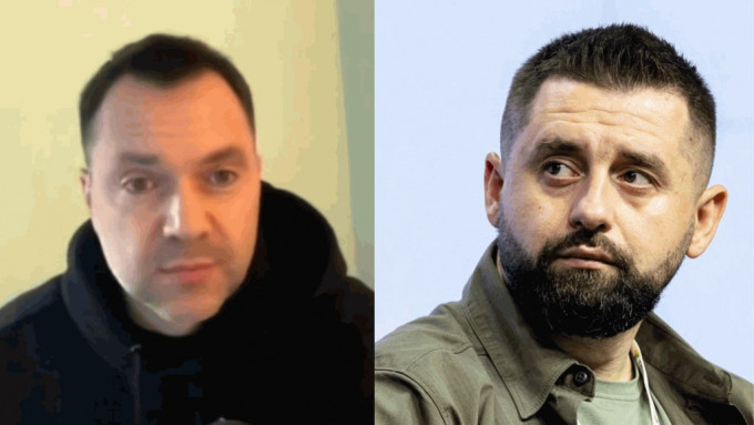 泽连斯基前顾问阿列斯托维奇（Oleksii Arestovych，左）和乌克兰议会领袖阿拉卡米亚（David Arakhamia）先后表示战争本可在去年3月结束。 Telegram/路透社