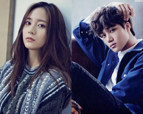 Krystal、KAI同是SM娱乐公司旗下艺人，去年4月时爆出恋情。