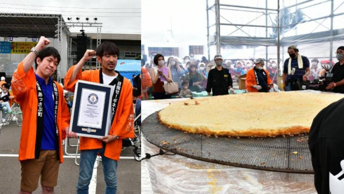 日本北海道一件279公斤可乐饼创世界纪录。Twitter@assabu_hokkaido