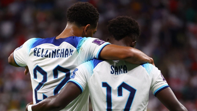 英格蘭近年新人布卡約沙加、祖迪比寧咸等球員，今屆世界盃大放異彩。Reuters