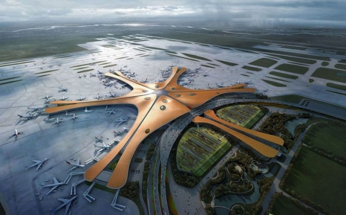 北京新机场模拟图片