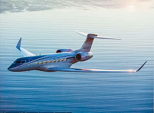 与马斯克私人飞机同款的Gulfstream G650ER飞机。