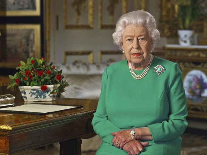 英女王伊利沙伯二世发表全国特别讲话。AP