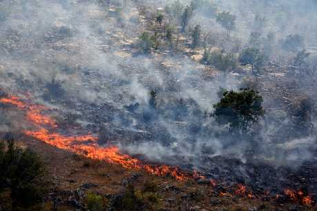 巴尔干半岛蒙特内哥罗备受山火困扰。AP