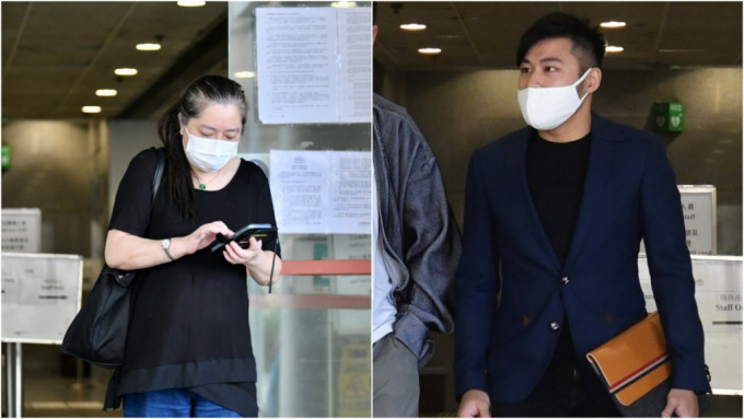 左起：被告易美宝、被告郝建朝。卢江球摄