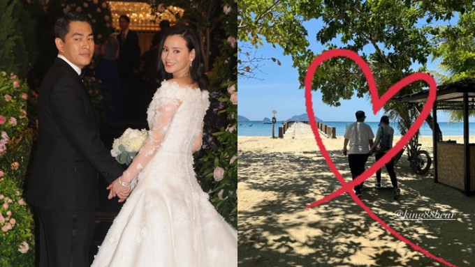 林恬儿与老公庆祝结婚10周年，到菲律宾再搞婚礼。