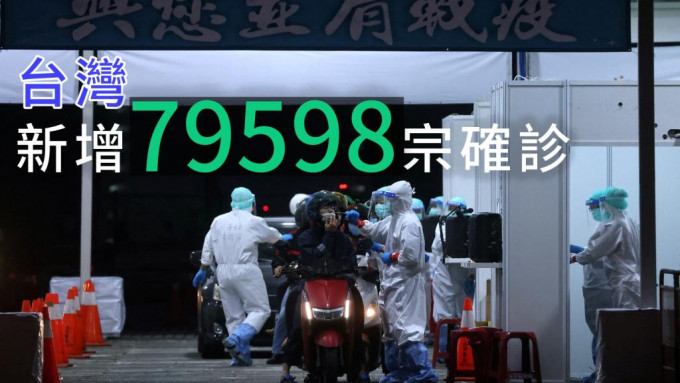 台湾过去一日增79598宗确诊。REUTERS