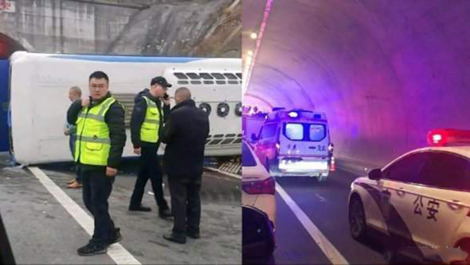 重慶旅遊巴高速公路翻側，至少3死23傷。