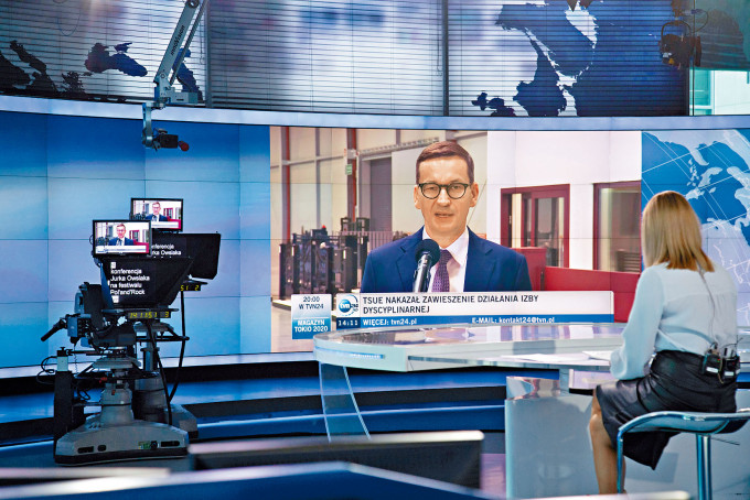 TVN24频道在波兰首都华沙的电视制作室。