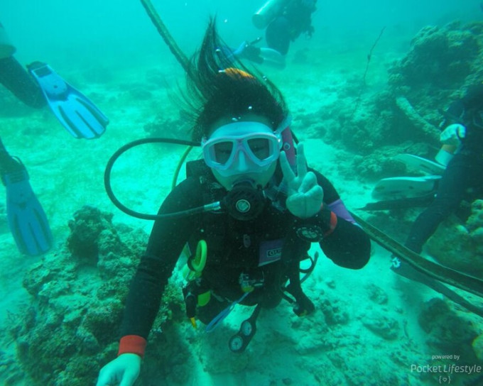 在台灣小琉球學習潛水的經歷，讓Kara找到人生目標。