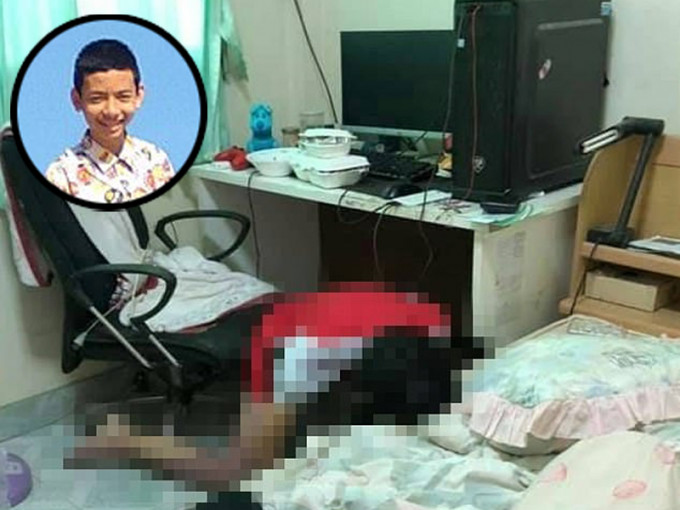 泰國一名資優男生電玩成癮通宵打機，因中風跪坐電腦桌前猝逝。（網圖）