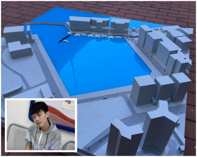 家属委托模型公司制作了一个1:600模拟柴湾货仓对开海面的模型。
