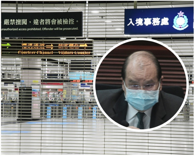 張建宗（小圖）指政府已爭取盡快推動「健康碼」，需待香港疫情穩定，粵方放心才可行。資料圖片