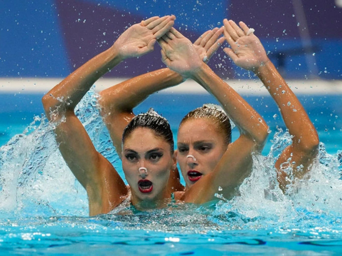 东京奥运希腊韵律泳队爆集体感染，4名选手中招。AP图