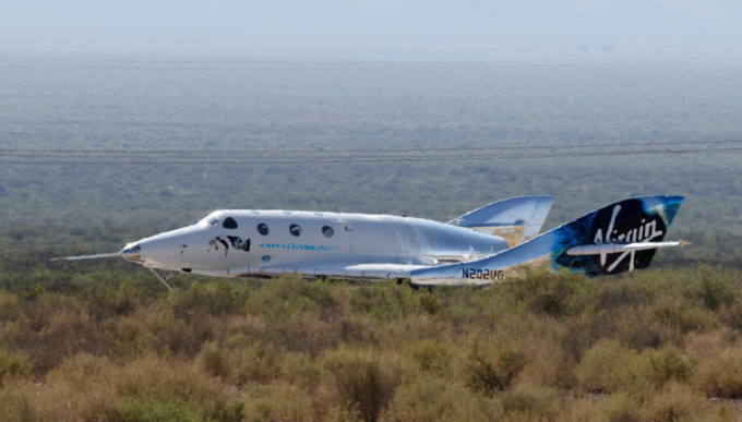 維珍的太空旅遊穿校機。 路透社