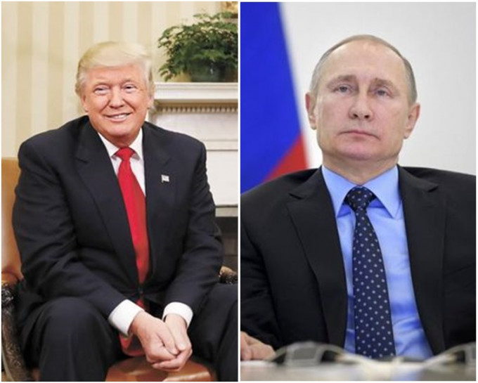 美国宣布，总统特朗普（左）不会与俄罗斯总统普京正式会谈。