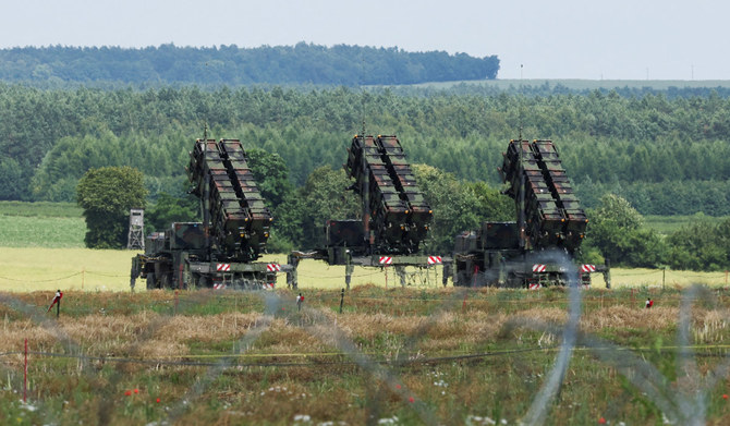 部署在波兰扎莫希奇市附近军事基地的爱国者防空系统。路透社