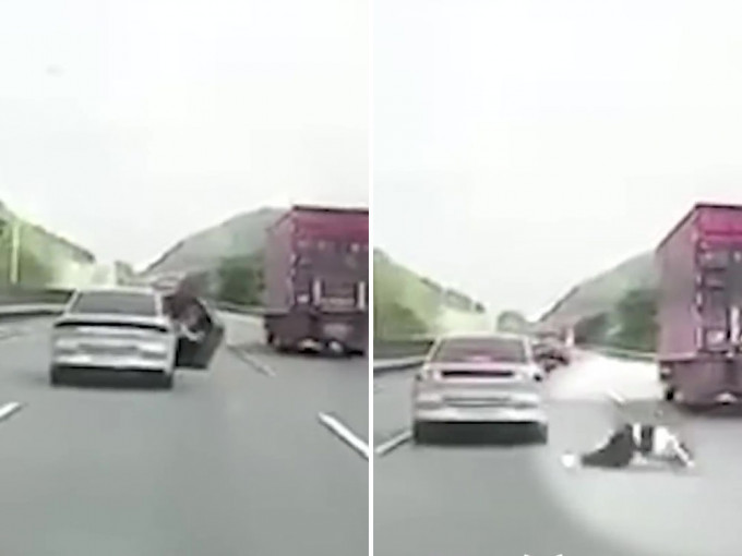 網約車乘客往深圳途中在高速公路墮下。