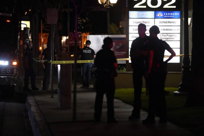 美国南加州爆发枪击案至少4死包括1名儿童。AP图片