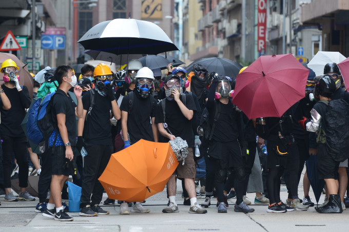 反修例风波持续，有香港示威者前往台湾。资料图片