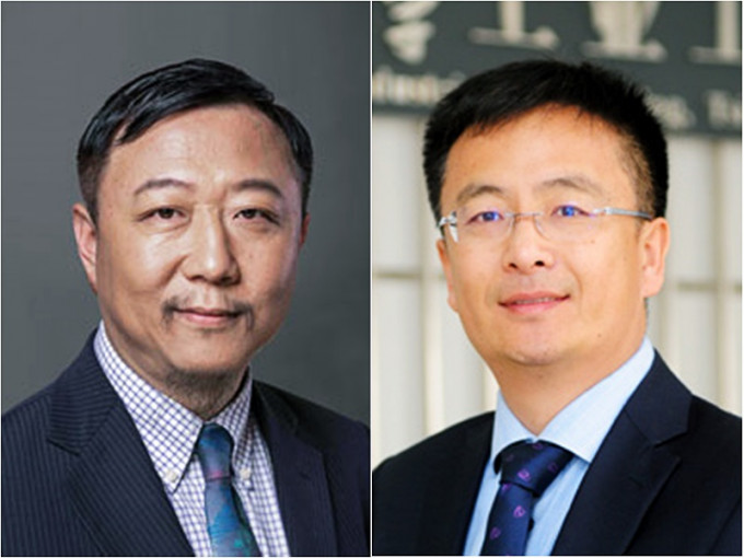 (左起)宮鵬將會接任港大副校長（學術發展）;申作軍將擔任港大副校長（研究）網上圖片
