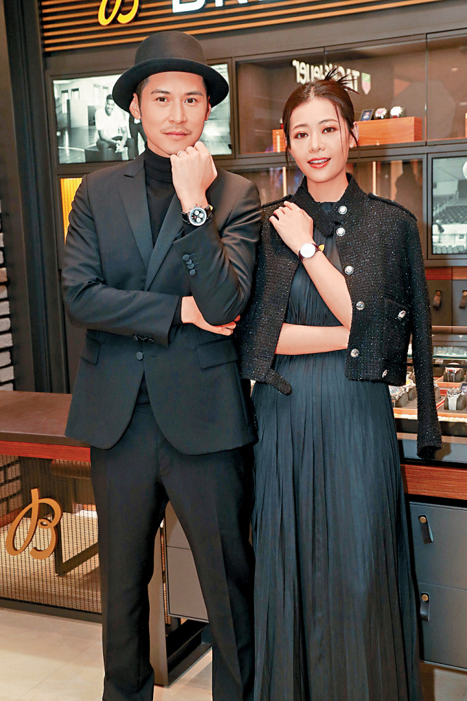 陳家樂、劉若寶昨日齊出席英皇鐘錶珠寶發布會。