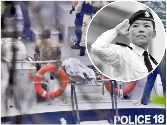 林婉仪（小图）本月25日执勤追截走私快艇时堕海殉职。资料图片