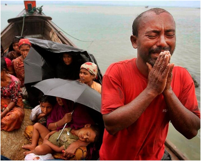估計有逾1.8萬名羅興亞族人逃難，逃入鄰近國家包括孟加拉，當中有許多老弱婦孺。網圖