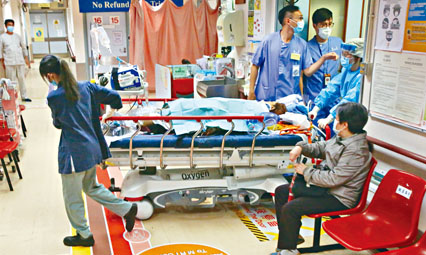 ■墮樓尼籍孕婦急送廣華醫院治理。