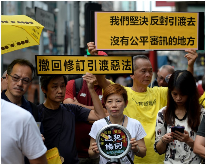 民阵日前设街站，呼吁市民参与游行。资料图片