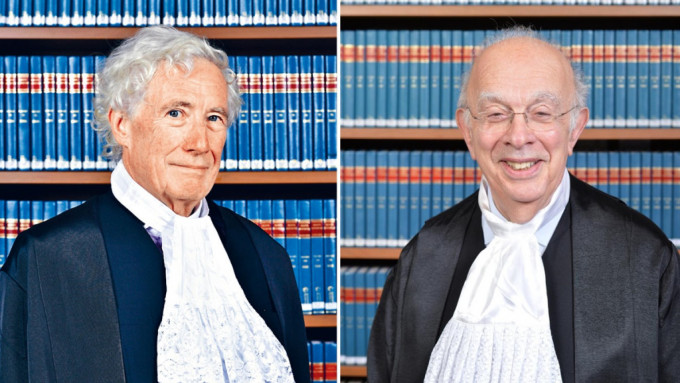 终院非常任法官岑耀信(左)及郝廉思(右)辞职。