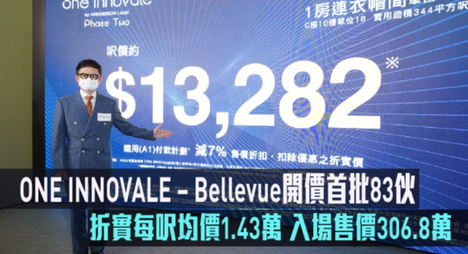 ONE INNOVALE – Bellevue開價首批83伙。