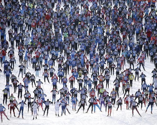 俄罗斯千人滑雪。