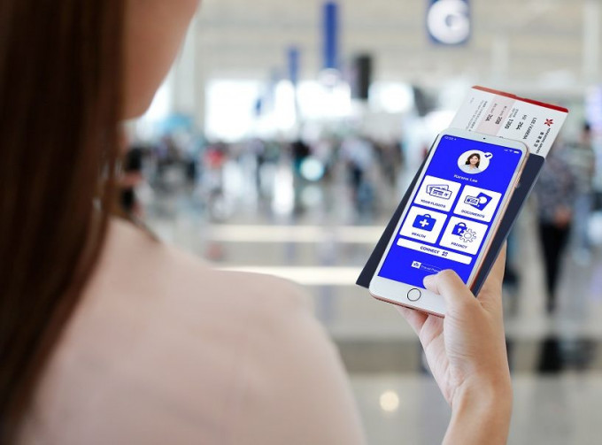 香港航空將試用電子健康護照。港航圖片