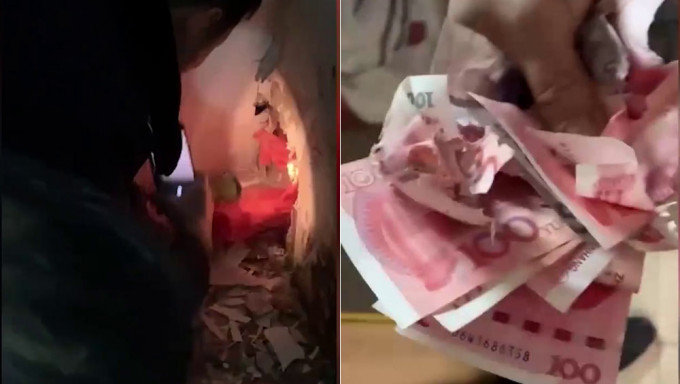 超市失竊2000現金，民警老鼠窩發現咬爛紙幣。