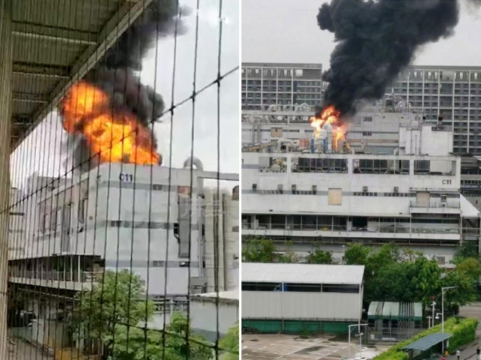 深圳富士康廠房起火傳爆炸聲。（網圖）