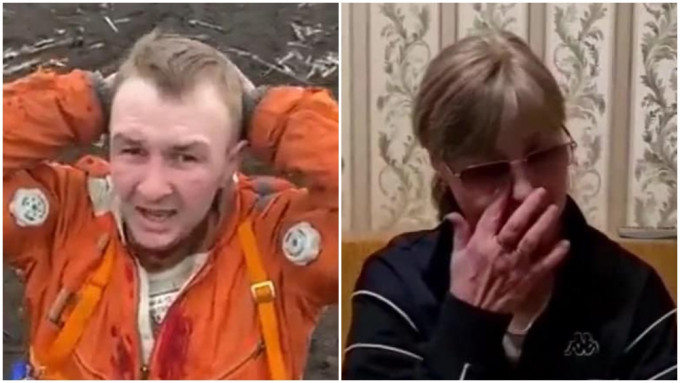 Aleksey Golovensky被俘，母亲拍片期间忍不住落泪。互联网图片