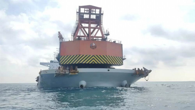 马来西亚海事执法机构发布的被扣押中国船只照片。MMEA